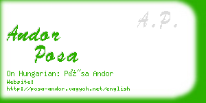 andor posa business card